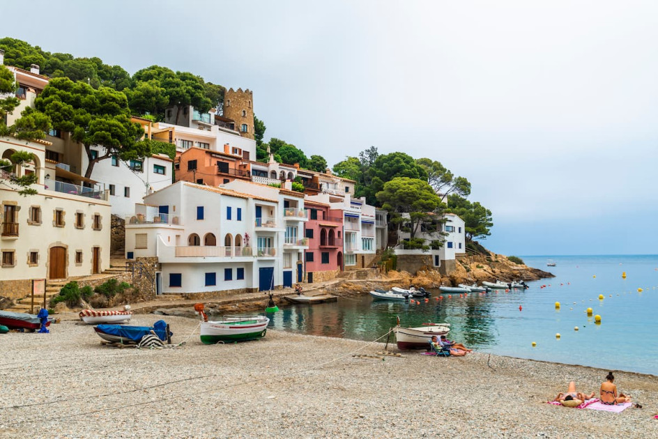 Uitzicht op de huizen in Aiguafreda, Begur