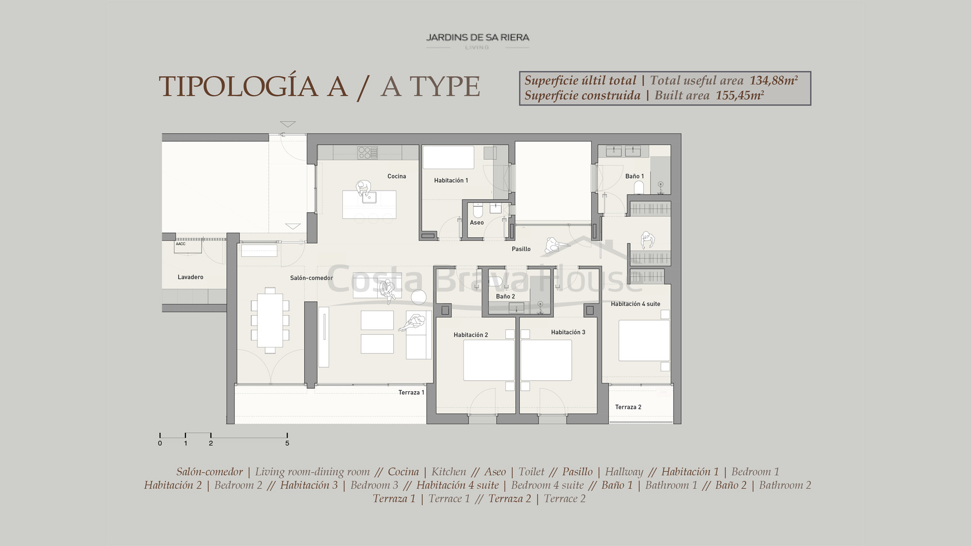 Apartamento de obra nueva con vistas al mar en venta en Sa Riera (Begur)