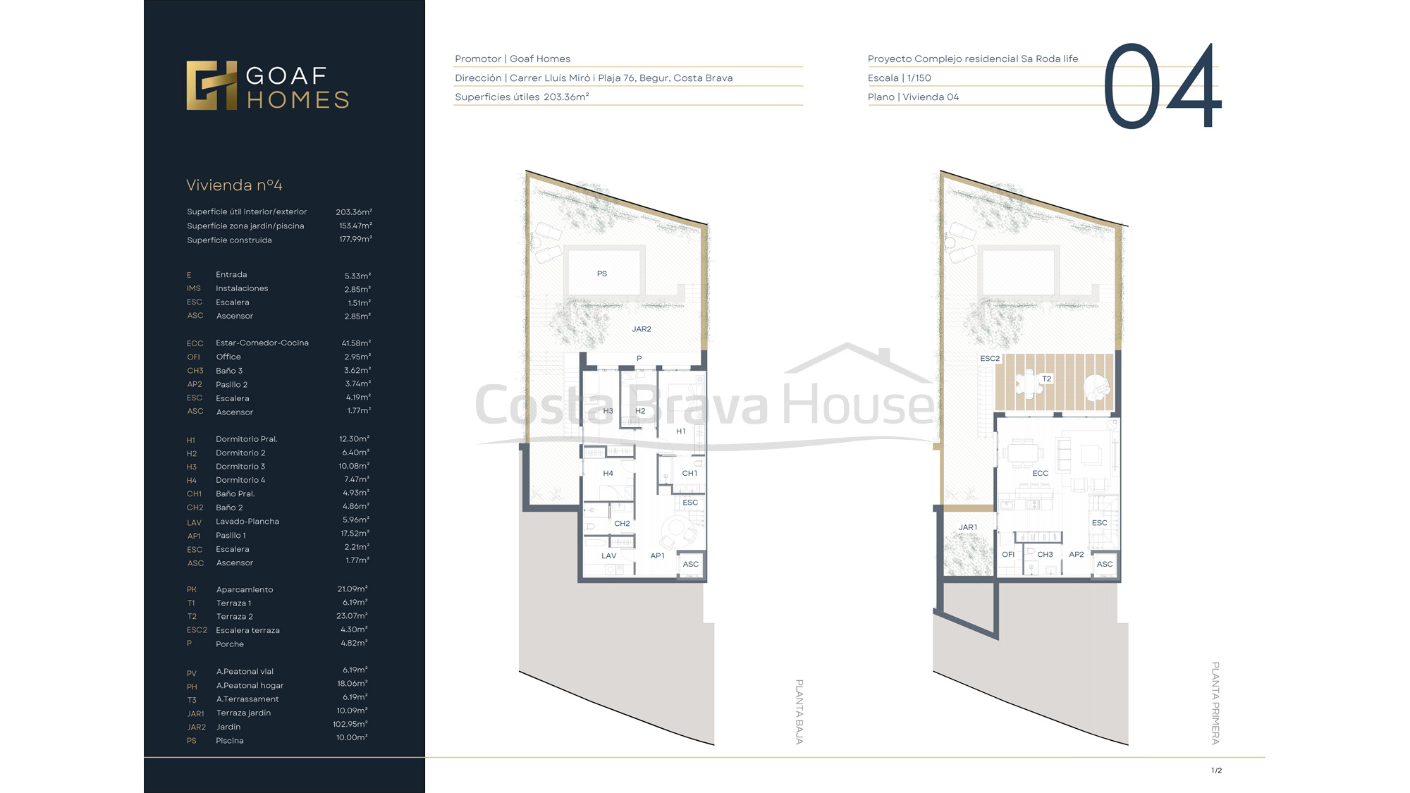 Casa de lujo a estrenar en venta en Begur