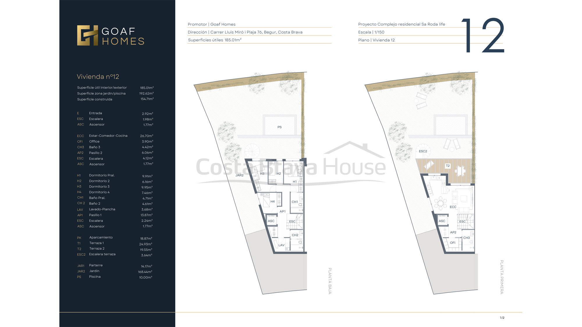 Casa de lujo a estrenar en venta en Begur