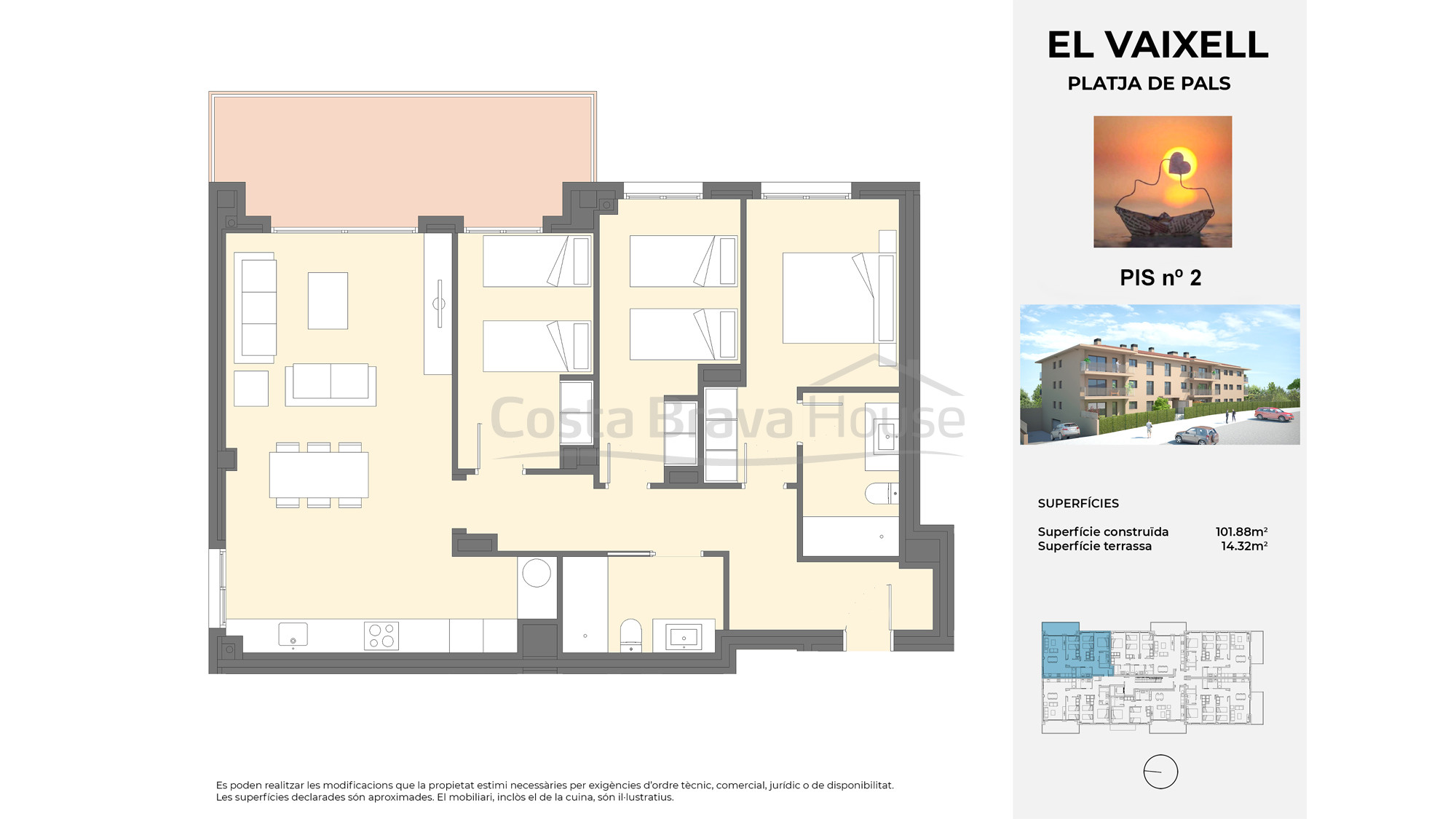 Apartamento Obra Nueva en Pals Cerca Playa y Golf