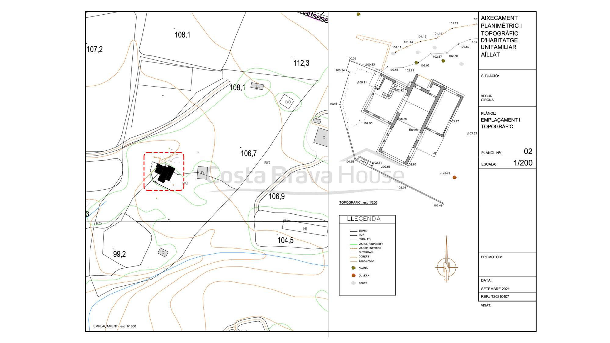 Landgoed te koop tussen Esclanyà en Begur met een landhuis (masia) in aanbouw