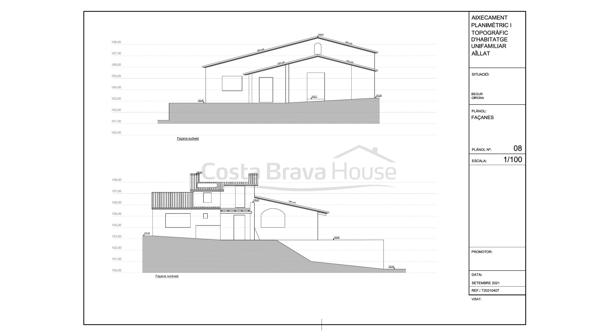 Finca en venda entre Esclanyà i Begur amb masia en construcció