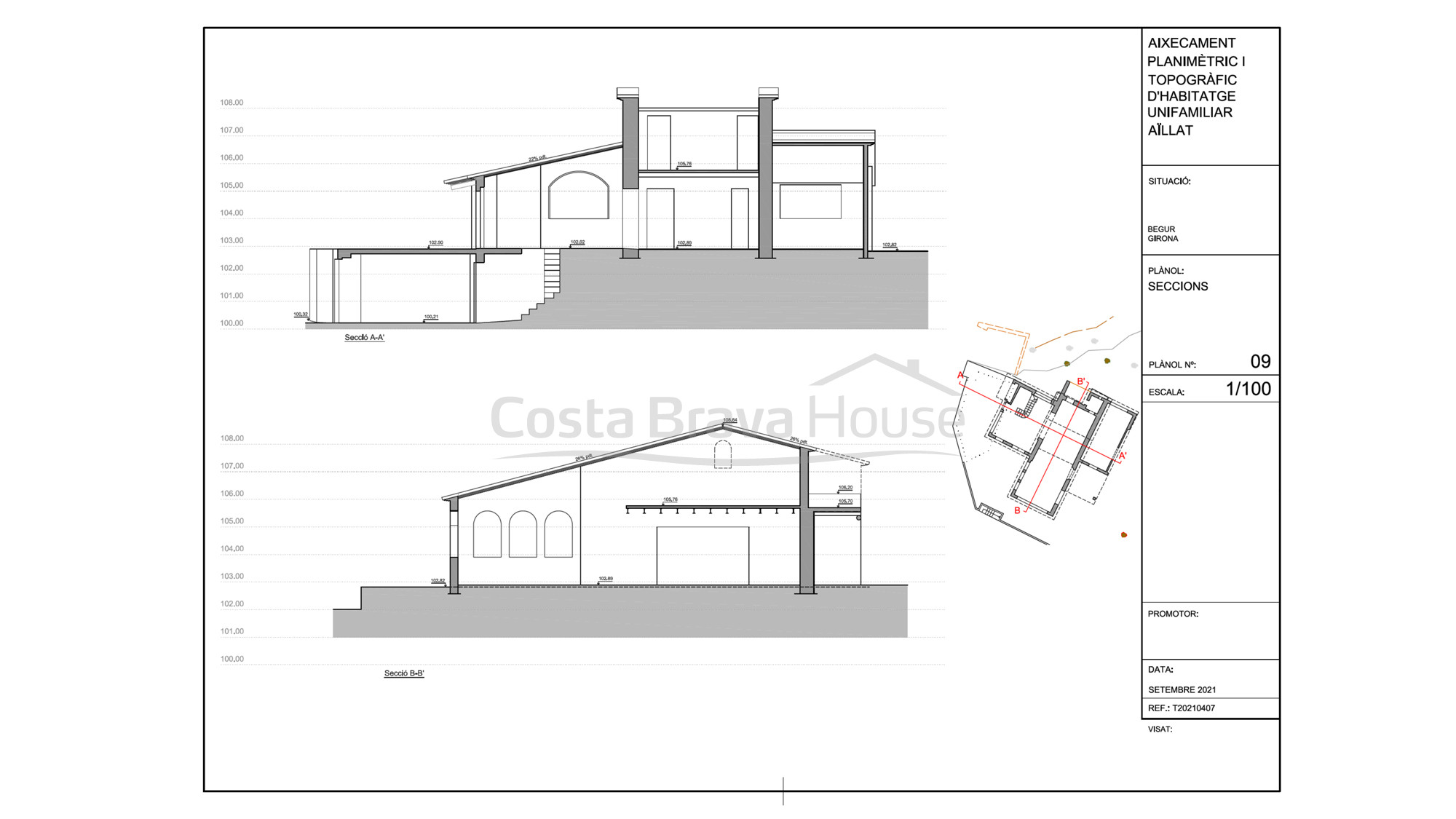 Finca en venda entre Esclanyà i Begur amb masia en construcció