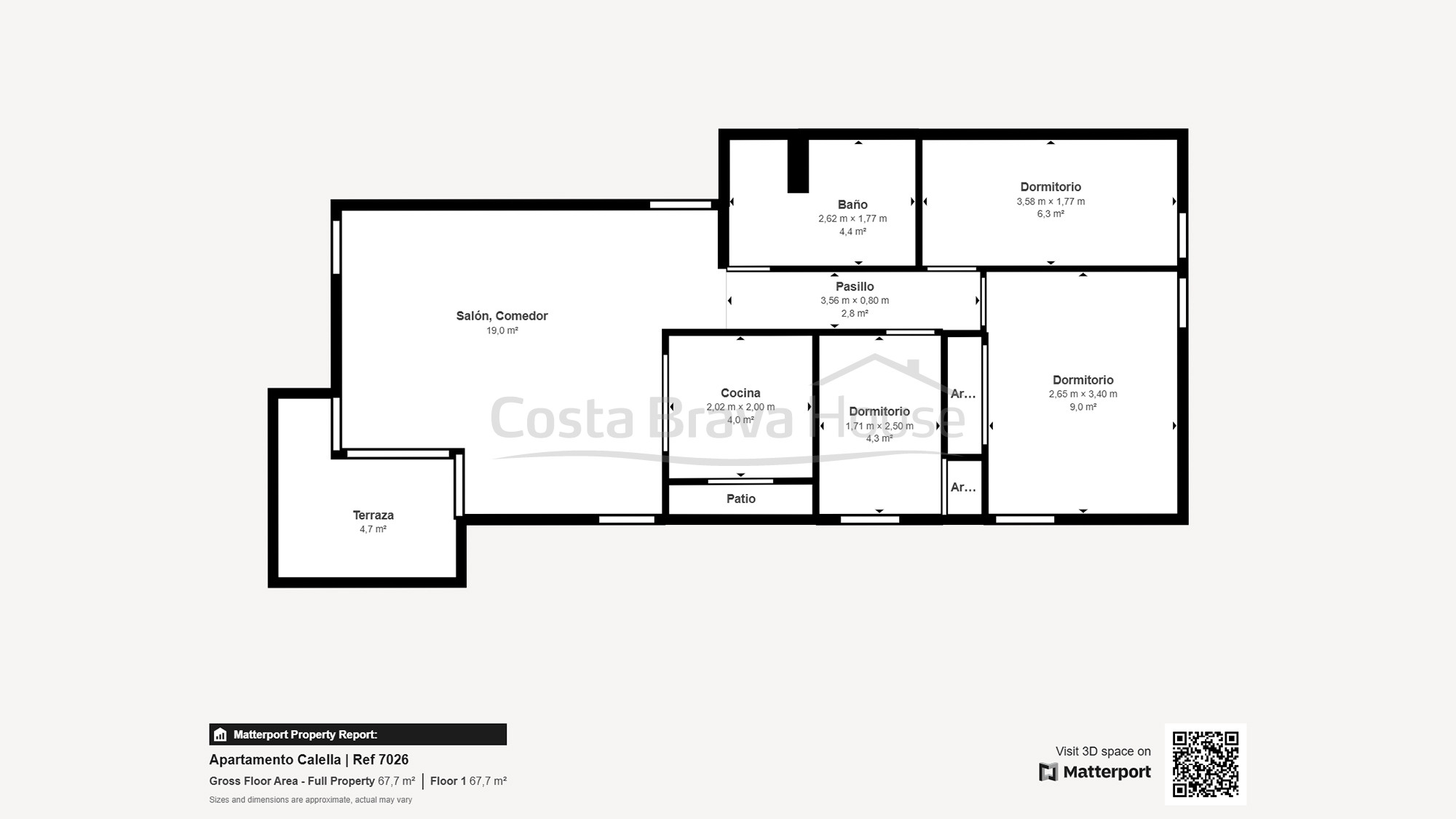 Apartamento en Golfet Calella con terraza y piscina