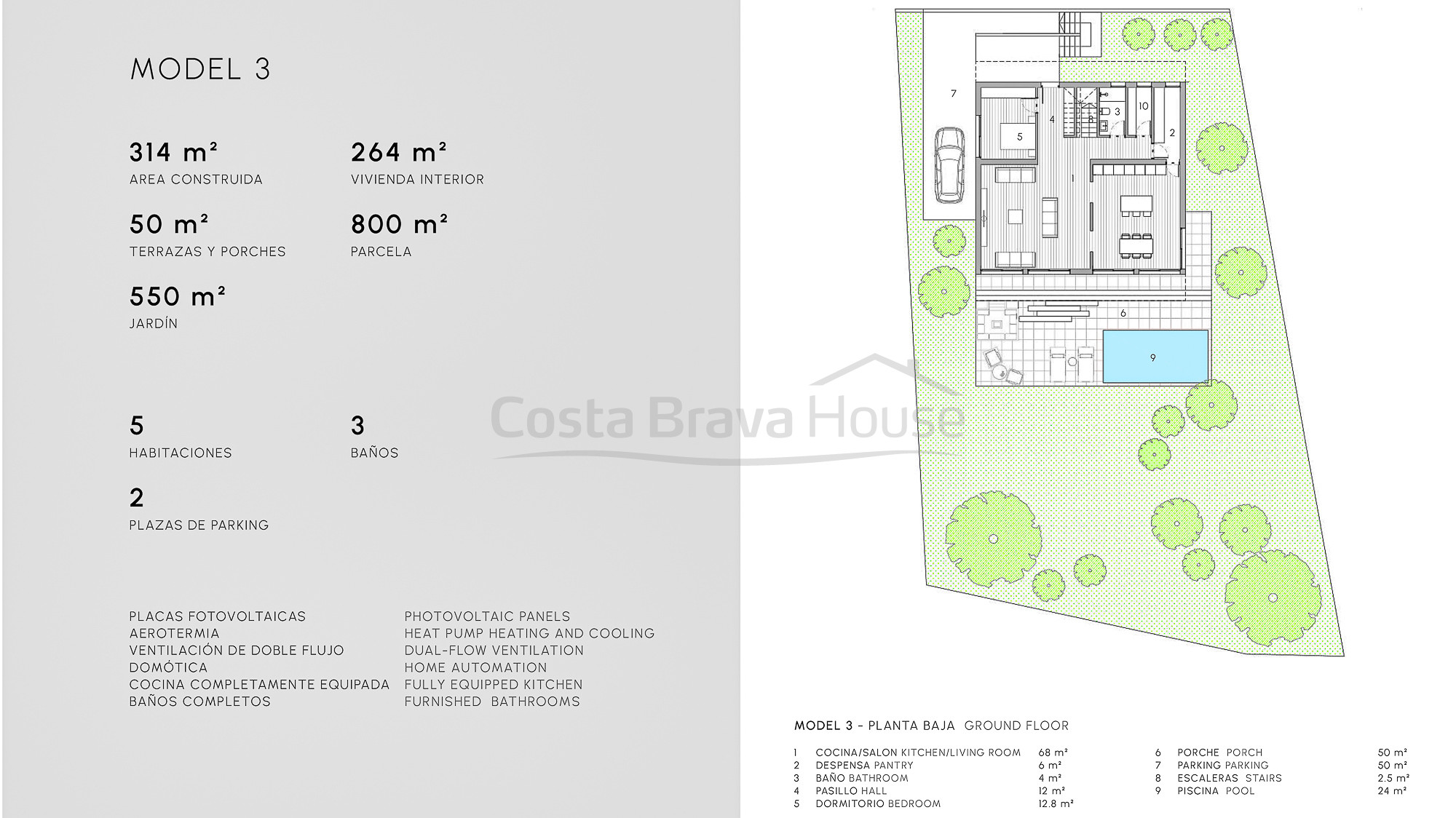 Villa Passivhaus con acabados de lujo en Tossa de Mar
