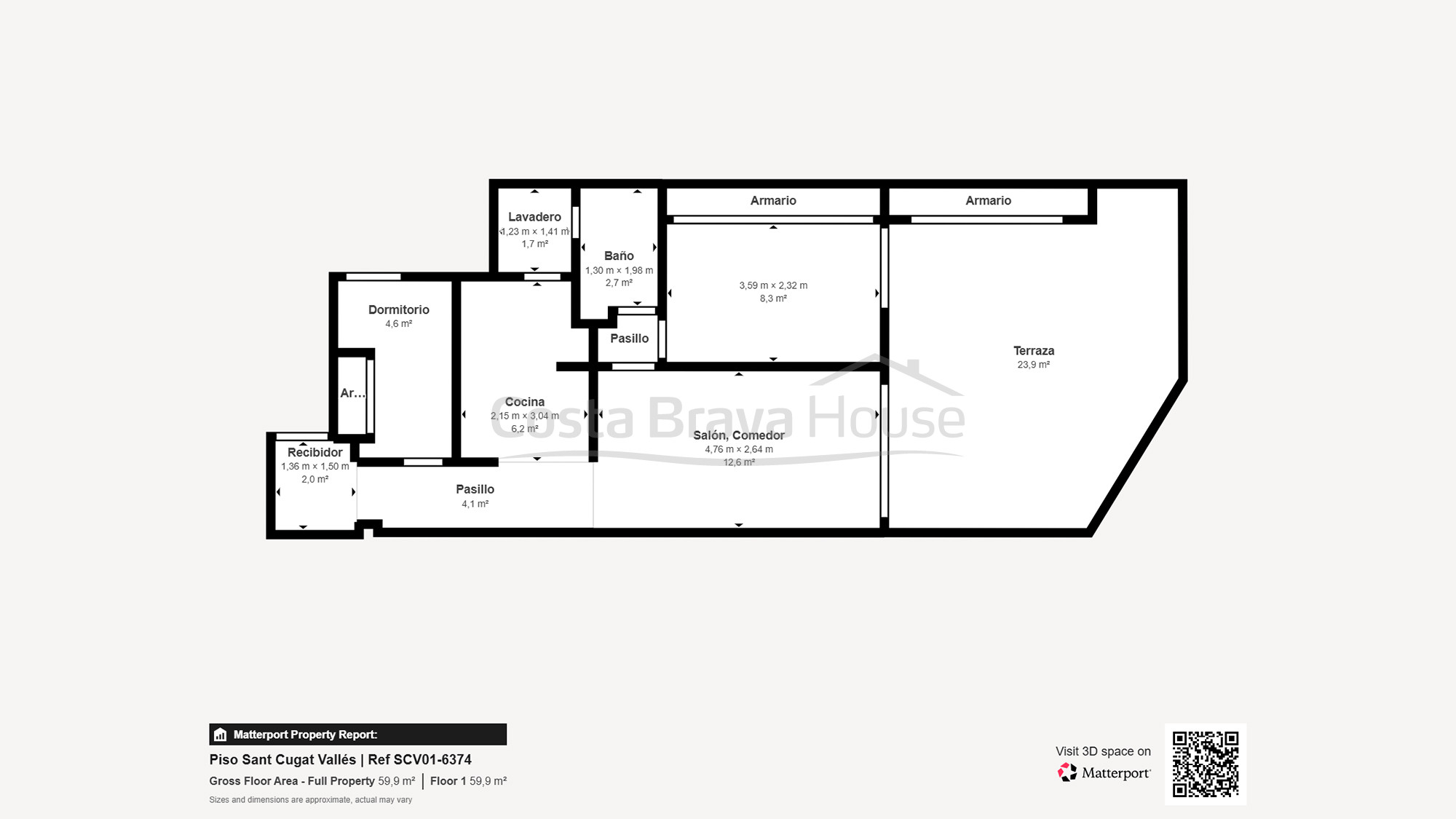 Furnished penthouse for sale with terrace and views in Sant Cugat