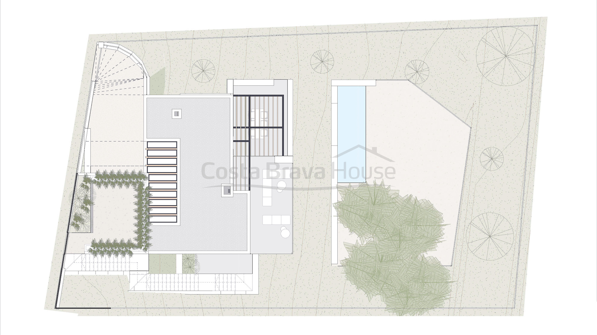 modern villa for sale in Sa Riera Begur with pool and sea views