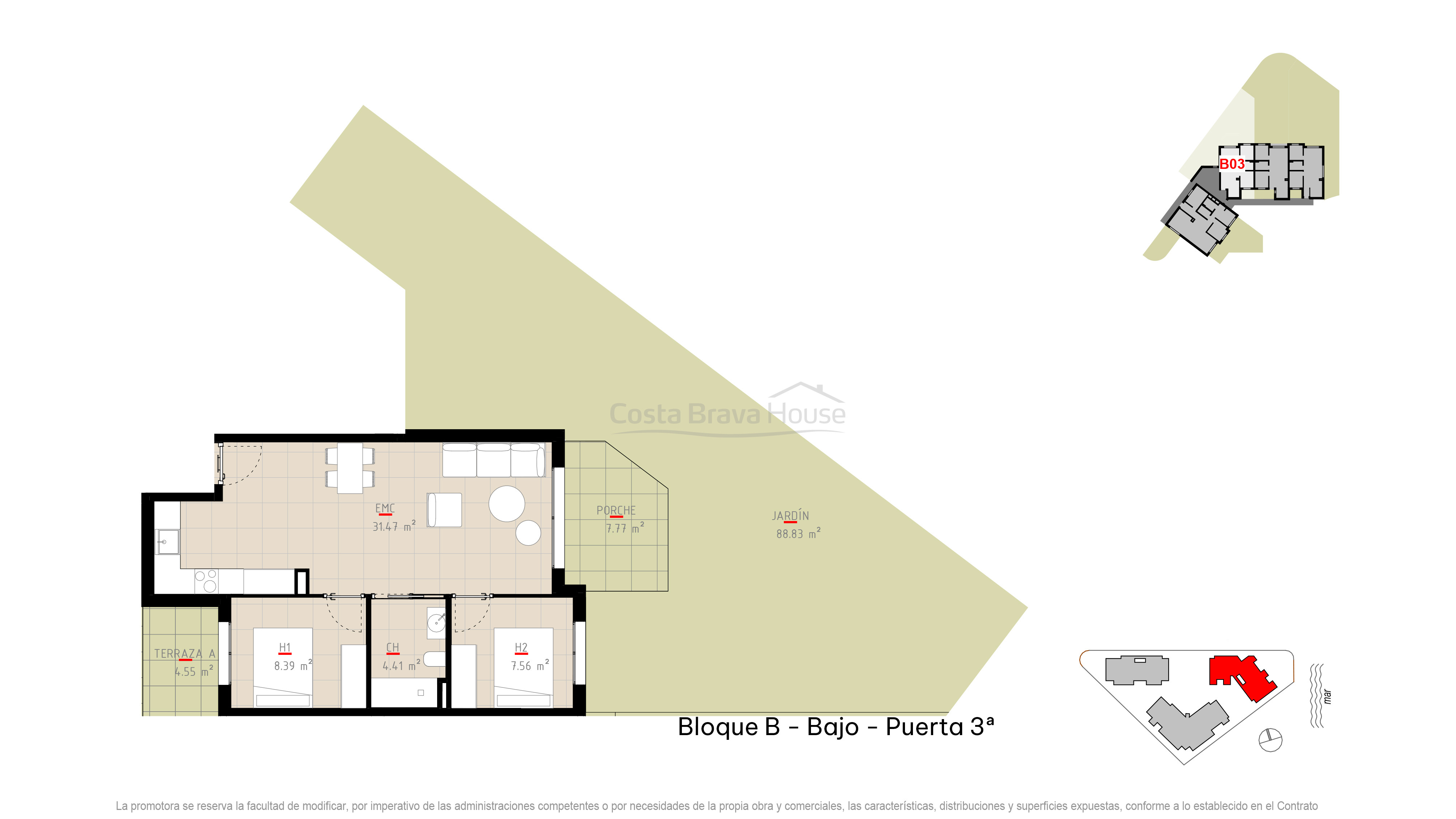 Nieuwbouwappartement te koop vlak bij het strand van La Fosca, Palamós, met gemeenschappelijk zwembad