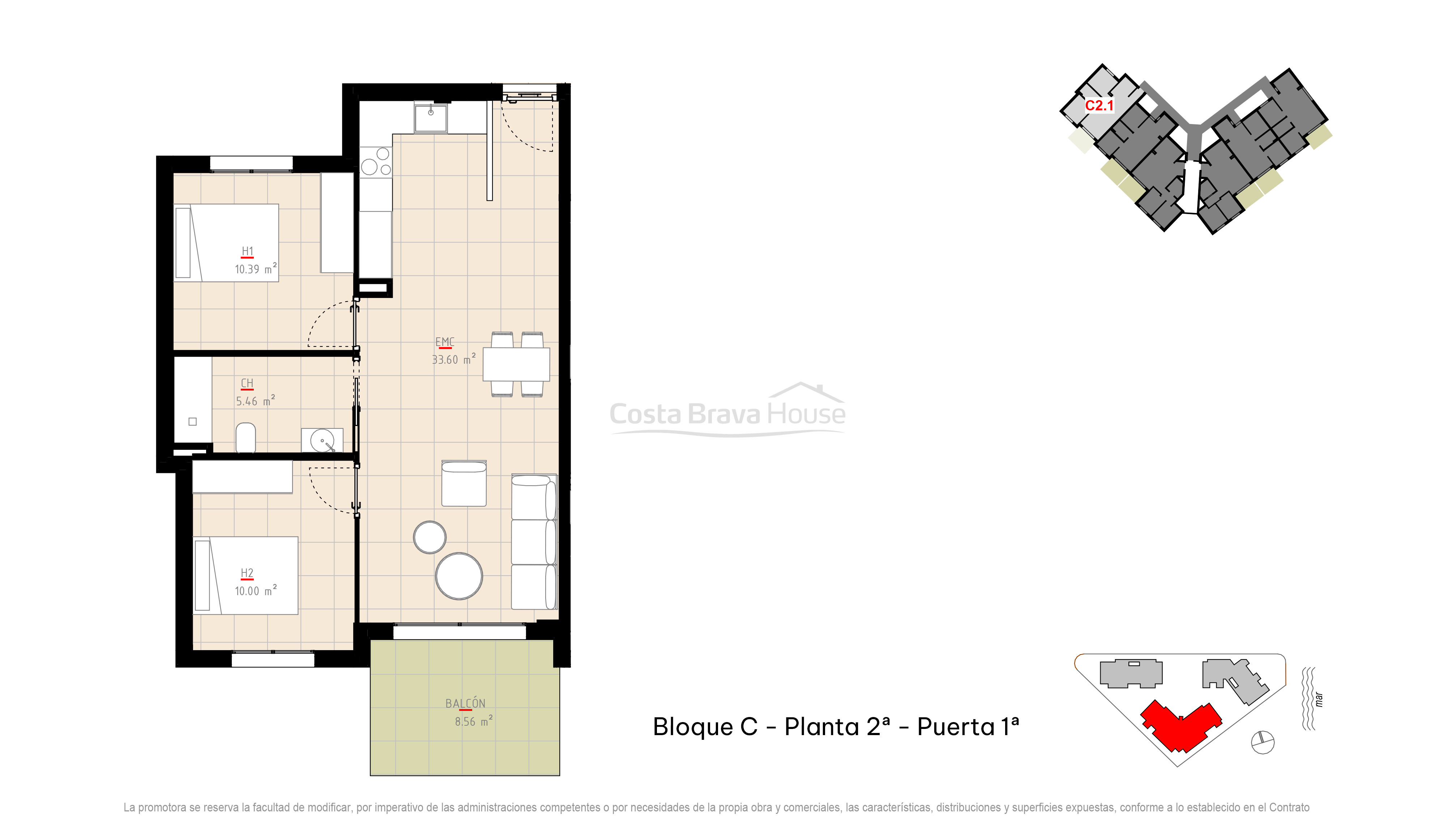 Apartamento de obra nueva en venta cerca de la playa de La Fosca Palamós con piscina comunitaria