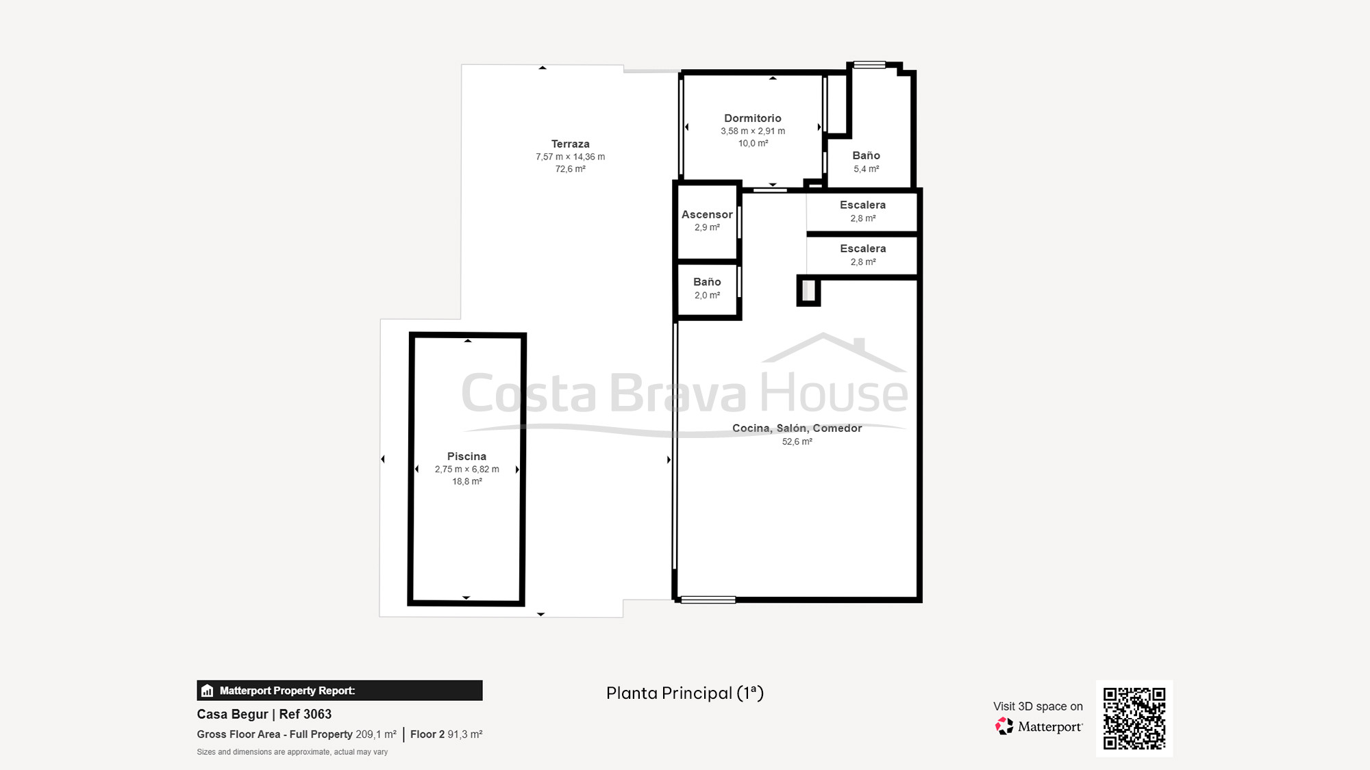 New build house in Begur with infinity pool, terraces, modern design and open views