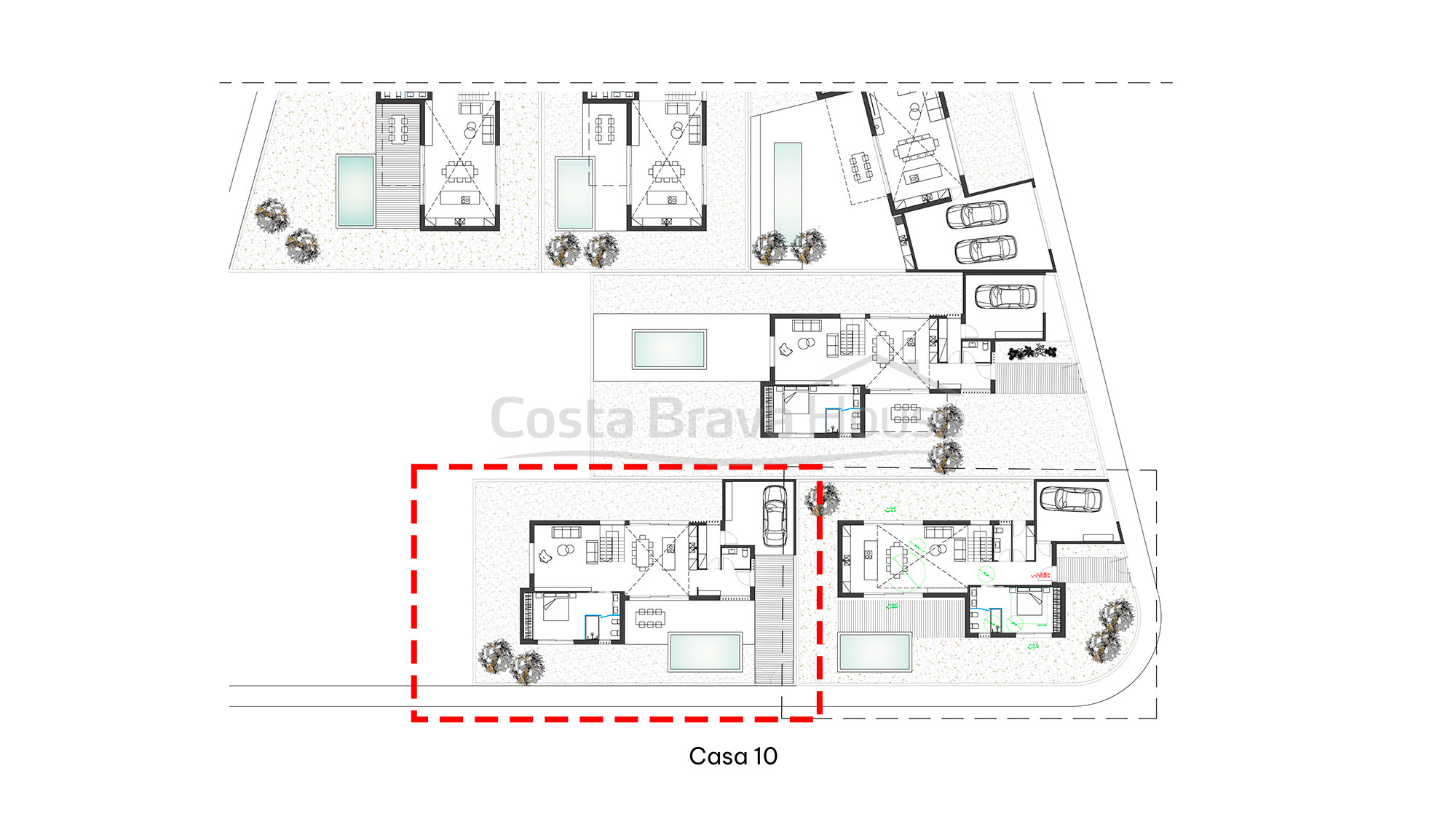 Casa de obra nueva en Regencós estilo rústico contemporáneo con jardín y piscina