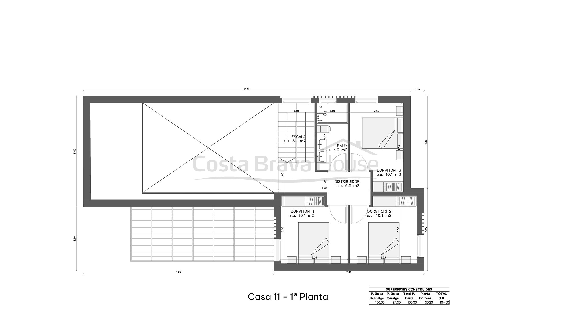 Newly built house in Regencós with contemporary rustic style, garden and pool