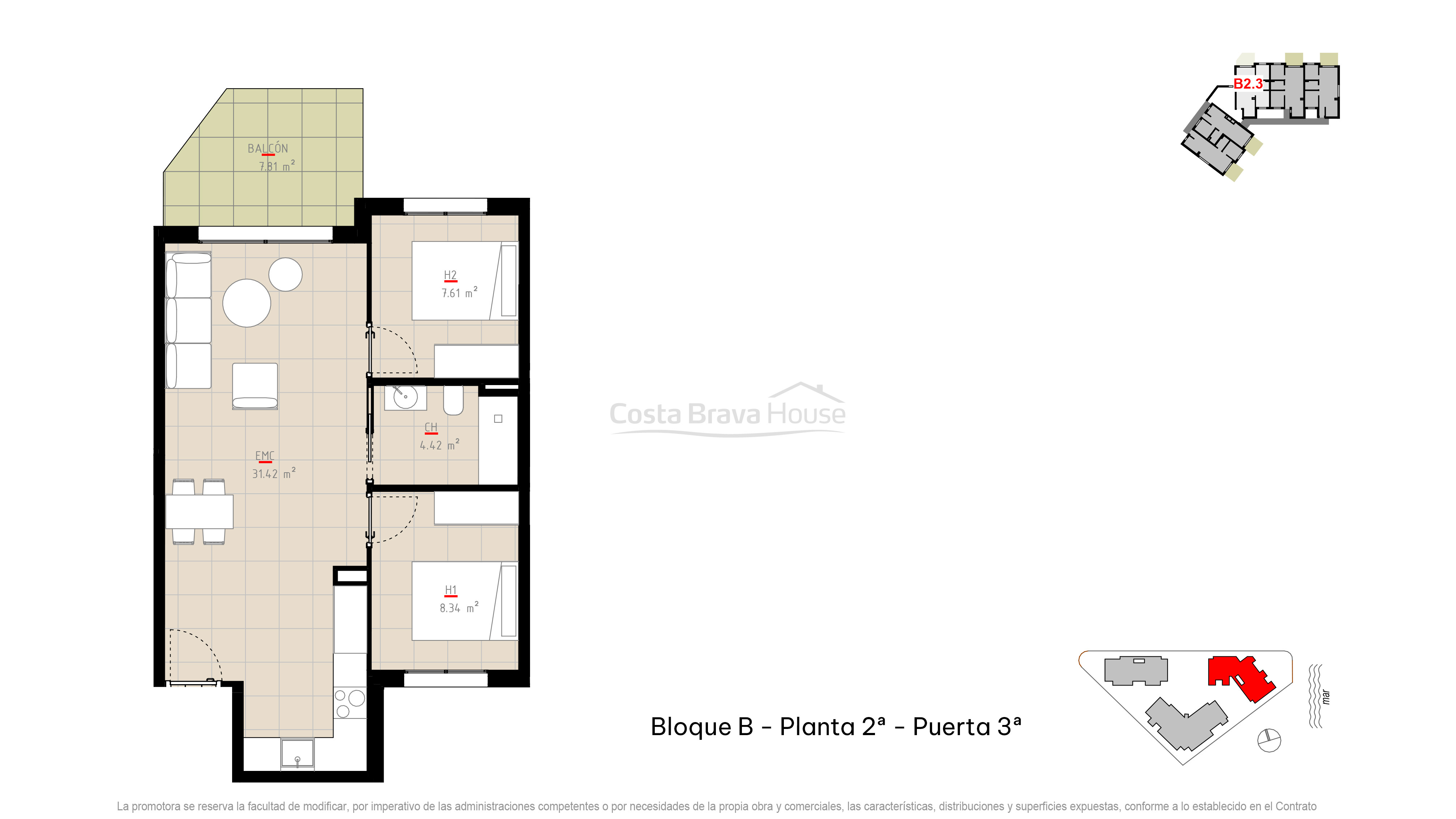 Nieuwbouwappartement te koop vlak bij het strand van La Fosca, Palamós, met gemeenschappelijk zwembad