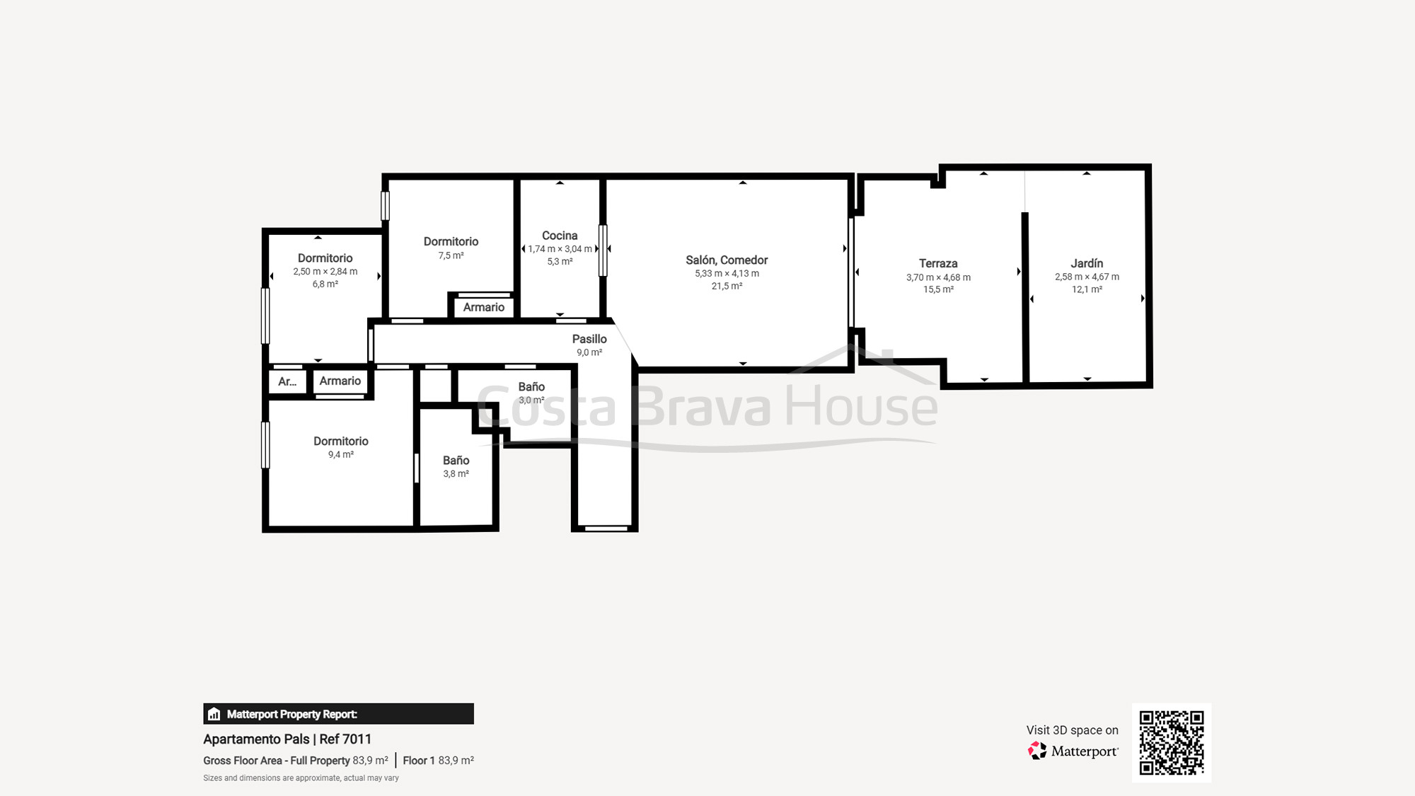 Apartament a Platja de Pals amb terrassa privada, piscina comunitària i jardins