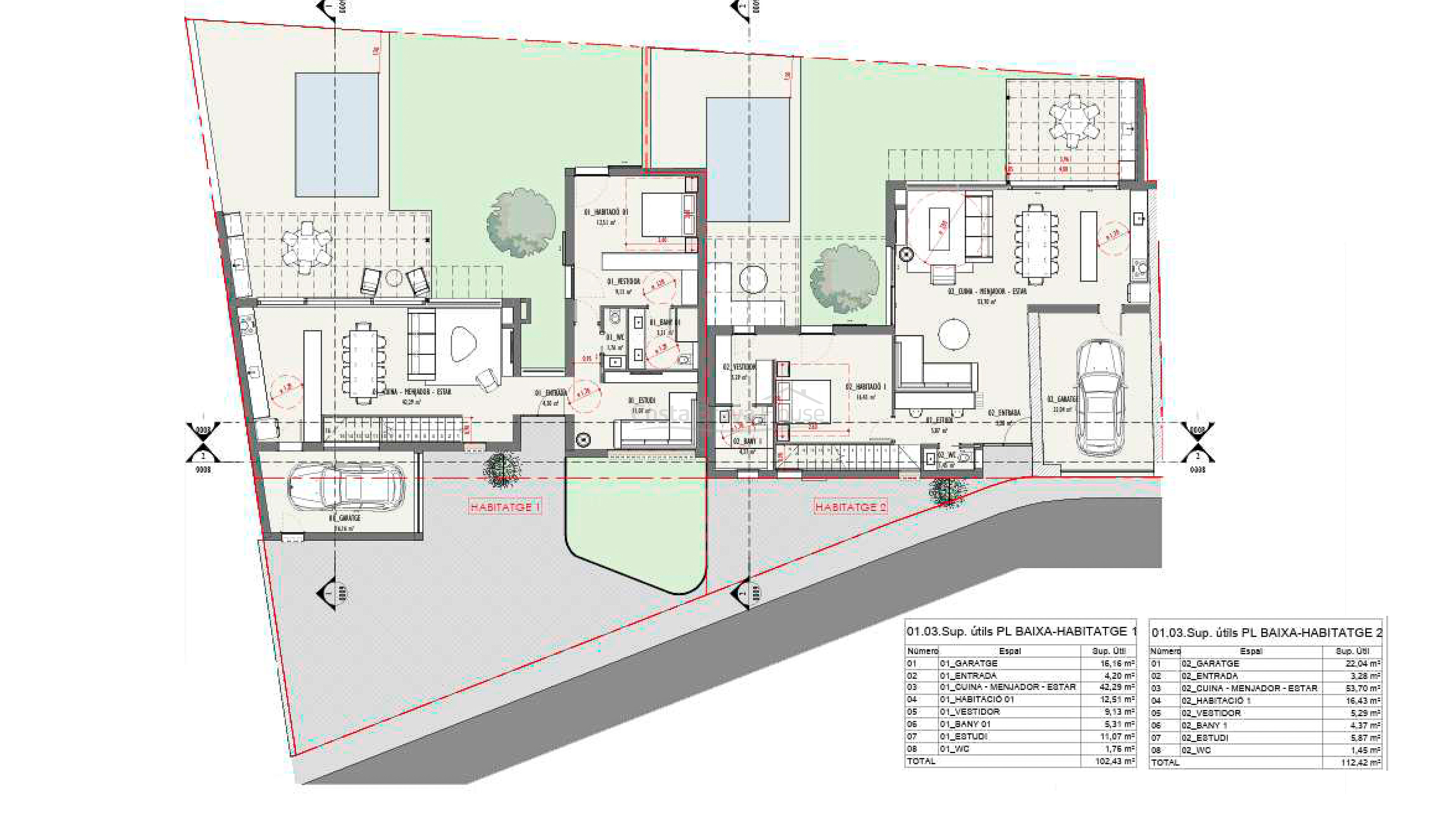 Modern semi-detached house in Pals with private pool, terrace and contemporary design