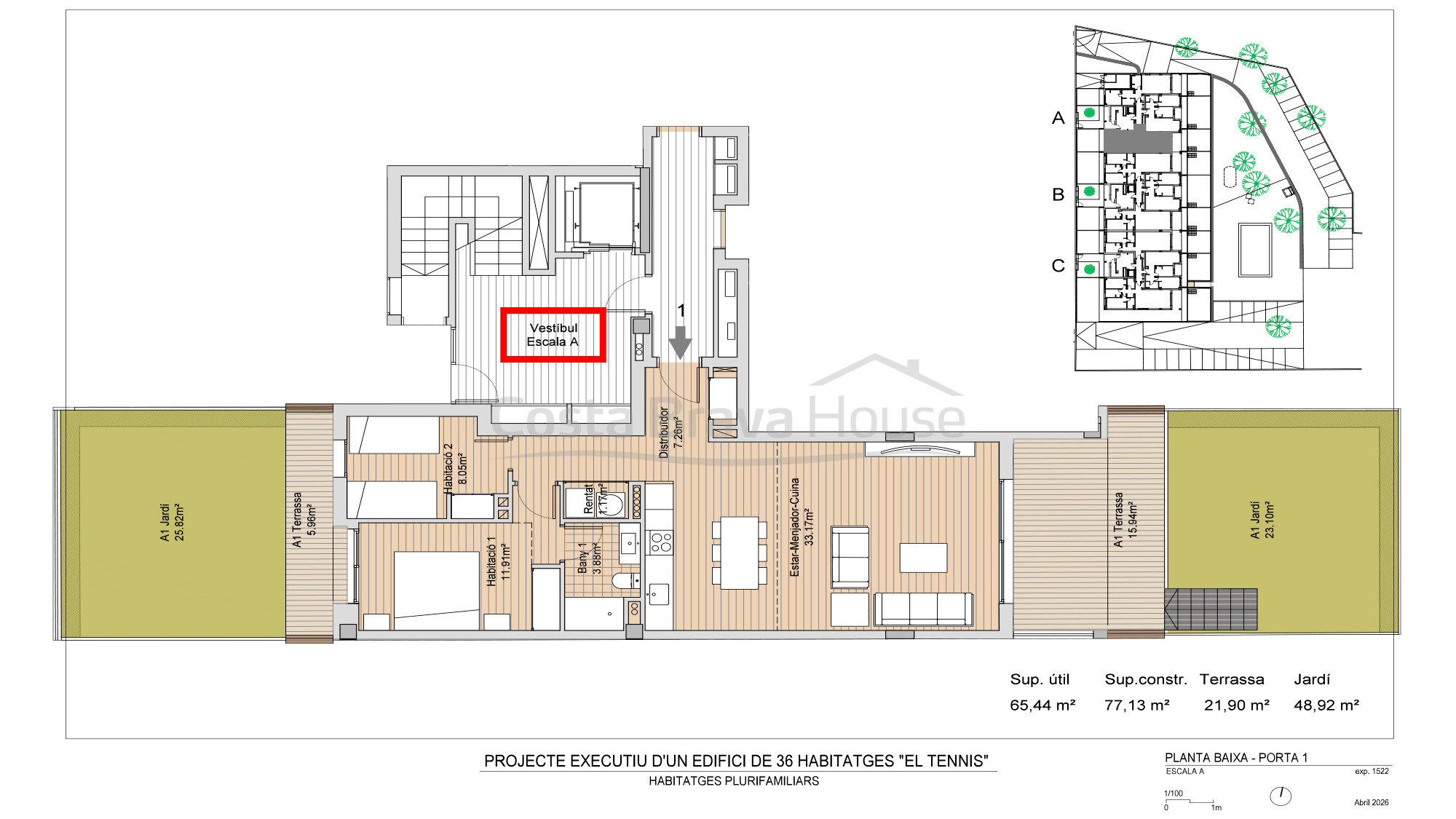 Apartaments d’obra nova a Pals a prop de la platja, golf i tennis, amb piscina i terrassa