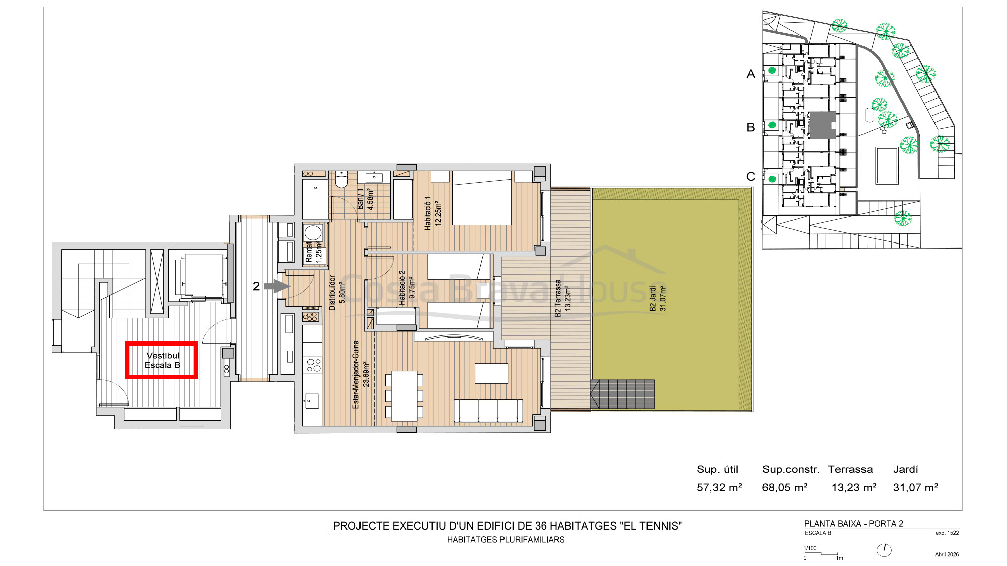 New-build apartments in Pals near the beach, golf and tennis, with pool and terrace