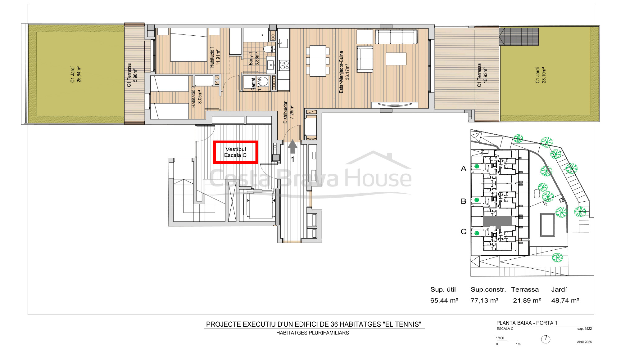 Apartaments d’obra nova a Pals a prop de la platja, golf i tennis, amb piscina i terrassa
