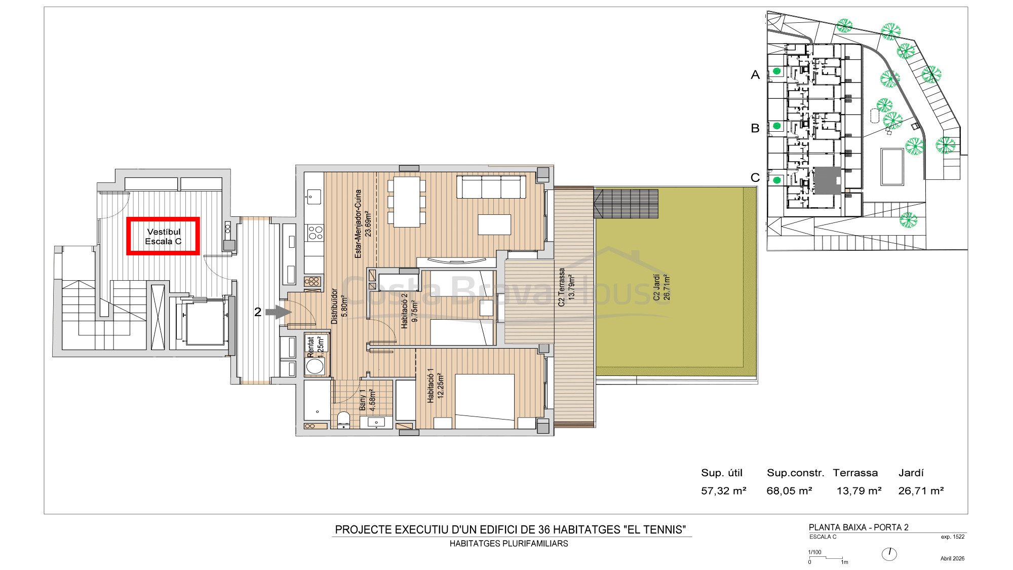 Apartaments d’obra nova a Pals a prop de la platja, golf i tennis, amb piscina i terrassa