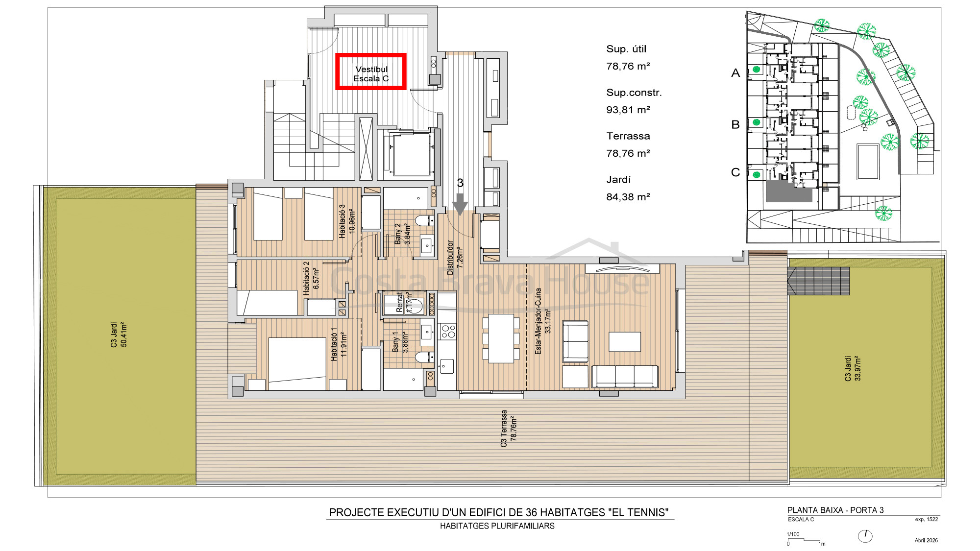 Apartamentos de obra nueva en Pals cerca de la playa, golf y tenis con piscina y terraza