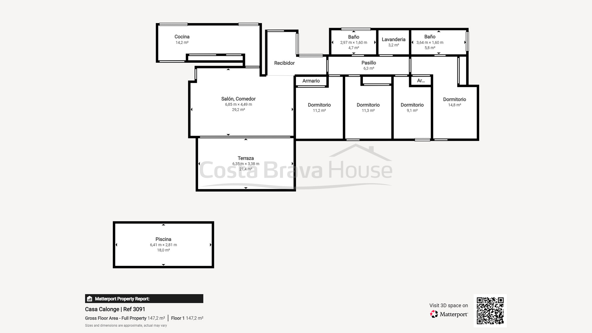 Detached house in Calonge with private pool, large garden and four bedrooms