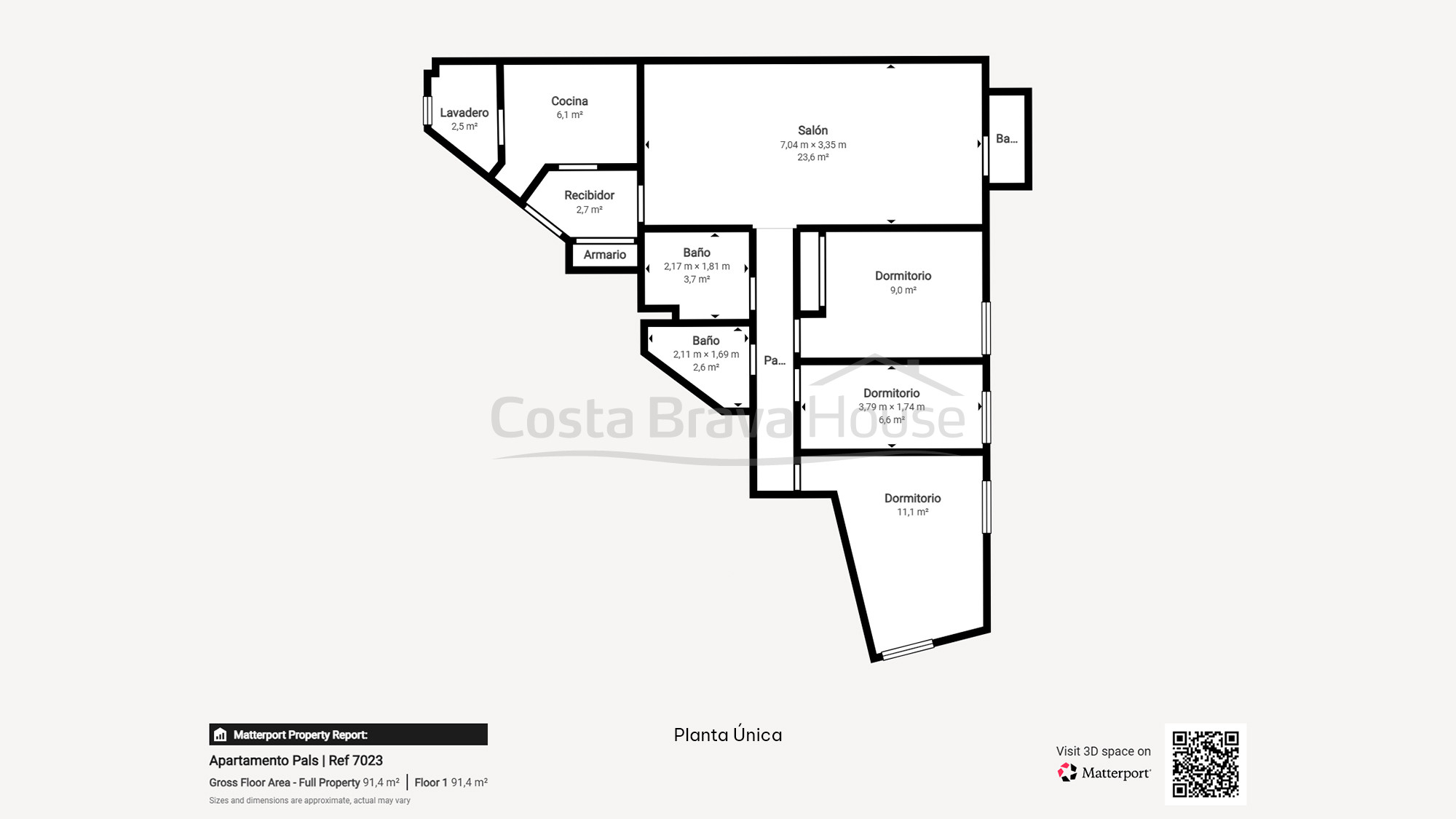 Apartamento en Pals junto al centro histórico con tres dormitorios, balcón y garaje cerrado