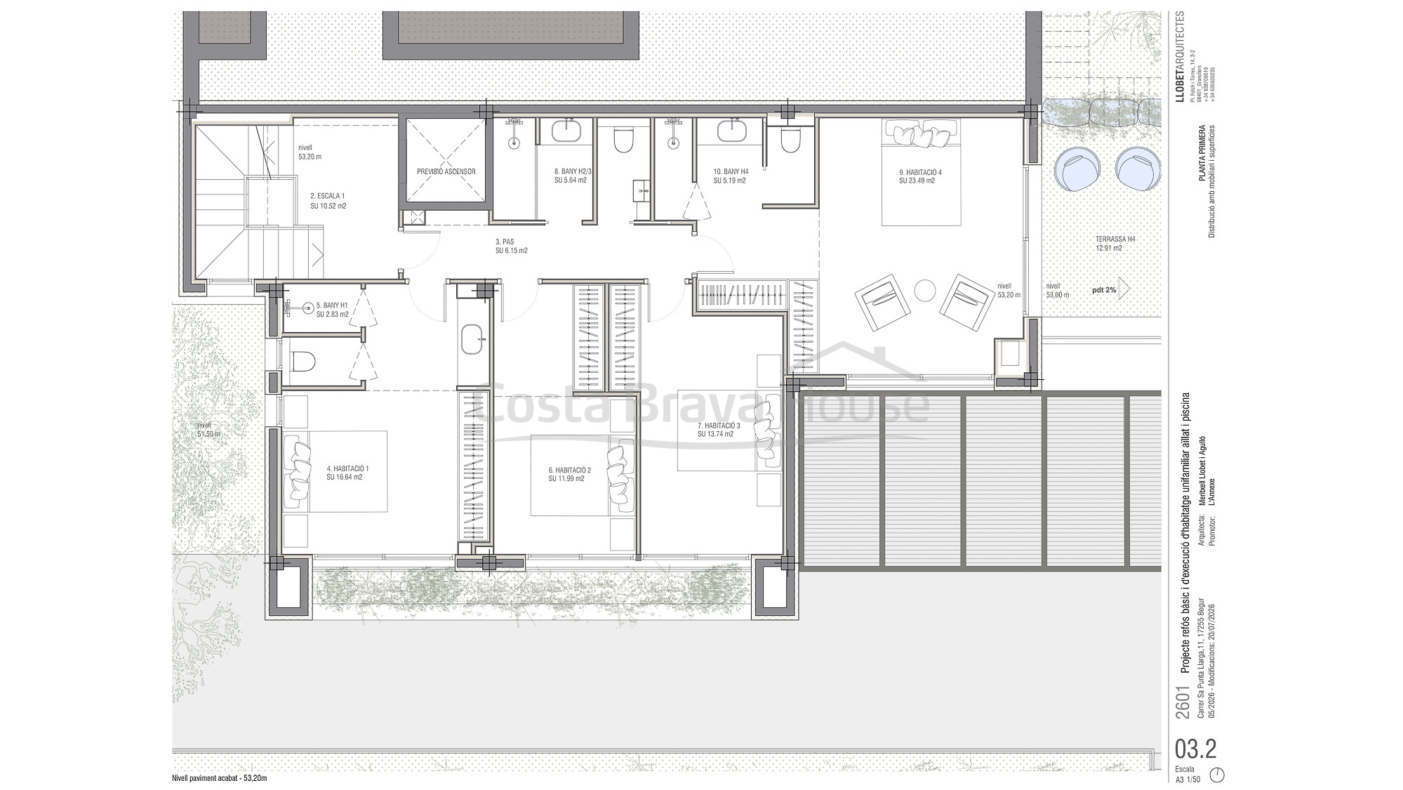 Nieuwbouwwoning in Sa Riera, Begur, met infinity pool op 7 minuten lopen van het strand
