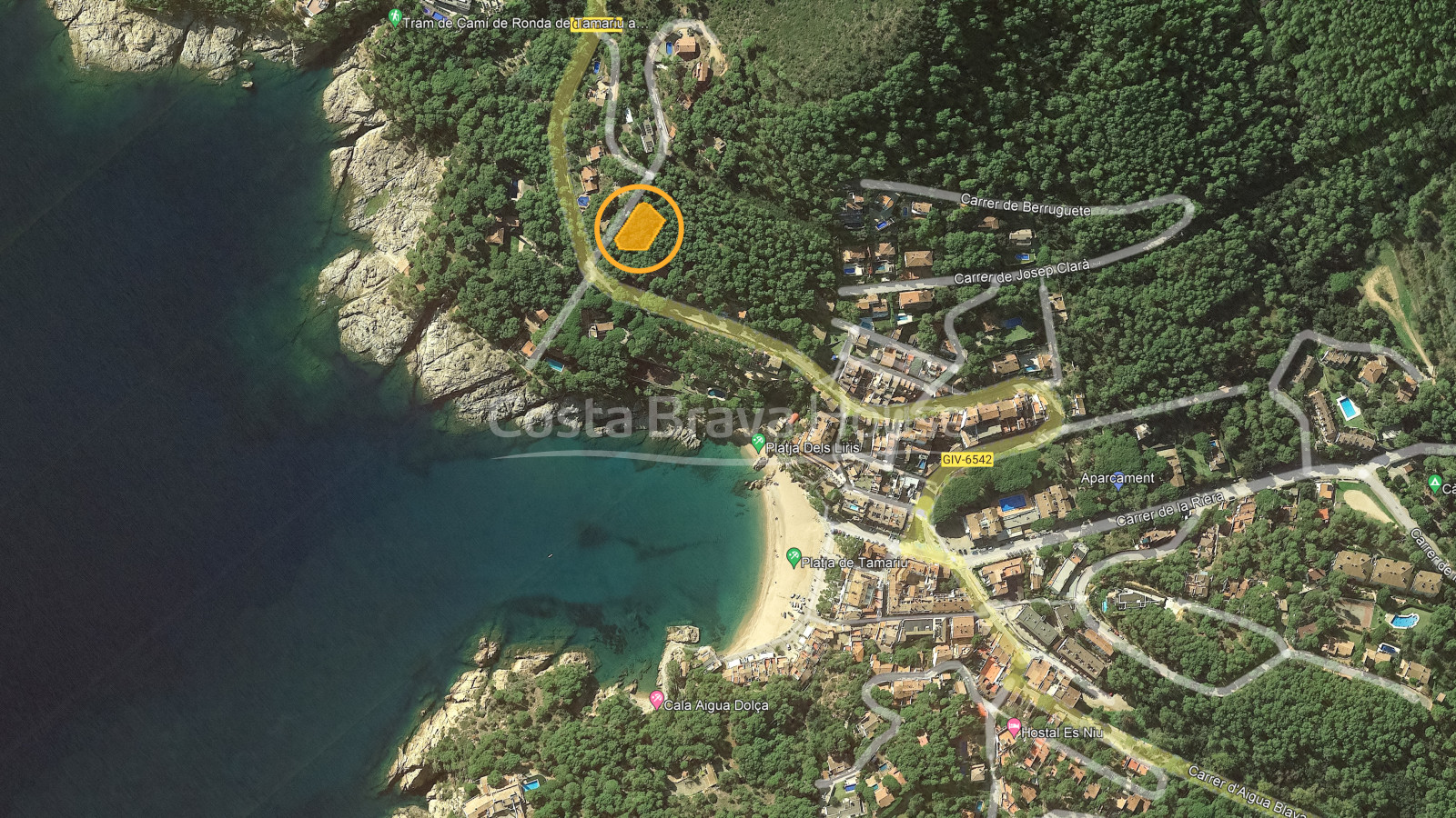 Parcela con vistas al mar en venta en Tamariu, para edificar casa unifamiliar de hasta 320 m²