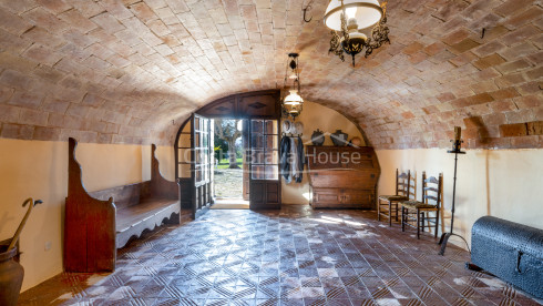 Stately 17th century Catalan country house for sale in Cruilles with 19 ha of land and outbuildings