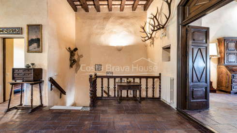 Stately 17th century Catalan country house for sale in Cruilles with 19 ha of land and outbuildings