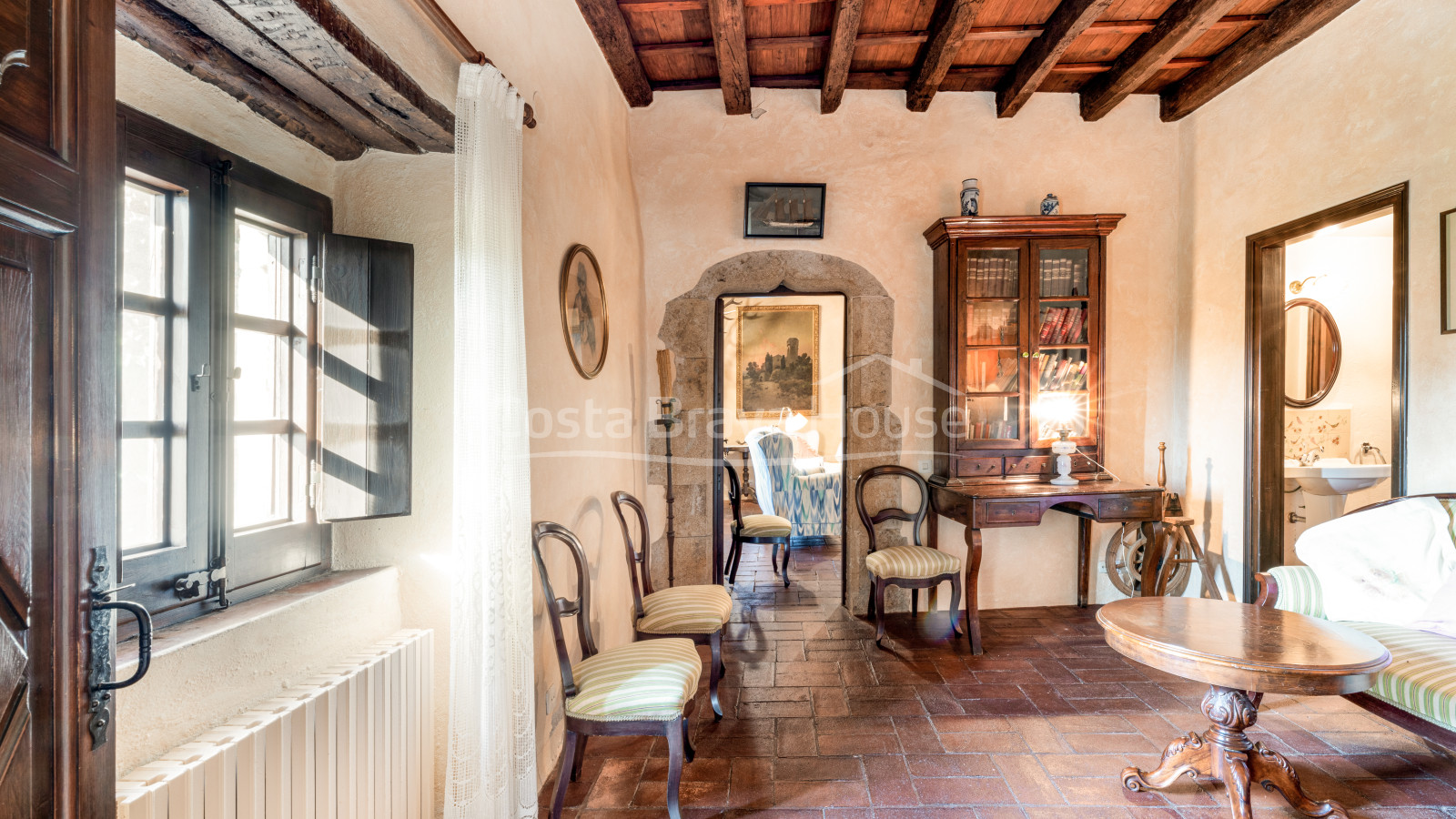 Stately 17th century Catalan country house for sale in Cruilles with 19 ha of land and outbuildings