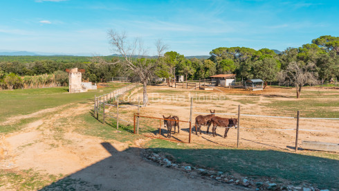 Casa de turismo rural en venta entre Llagostera y Romanyà de la Selva con 7 hectáreas de terreno