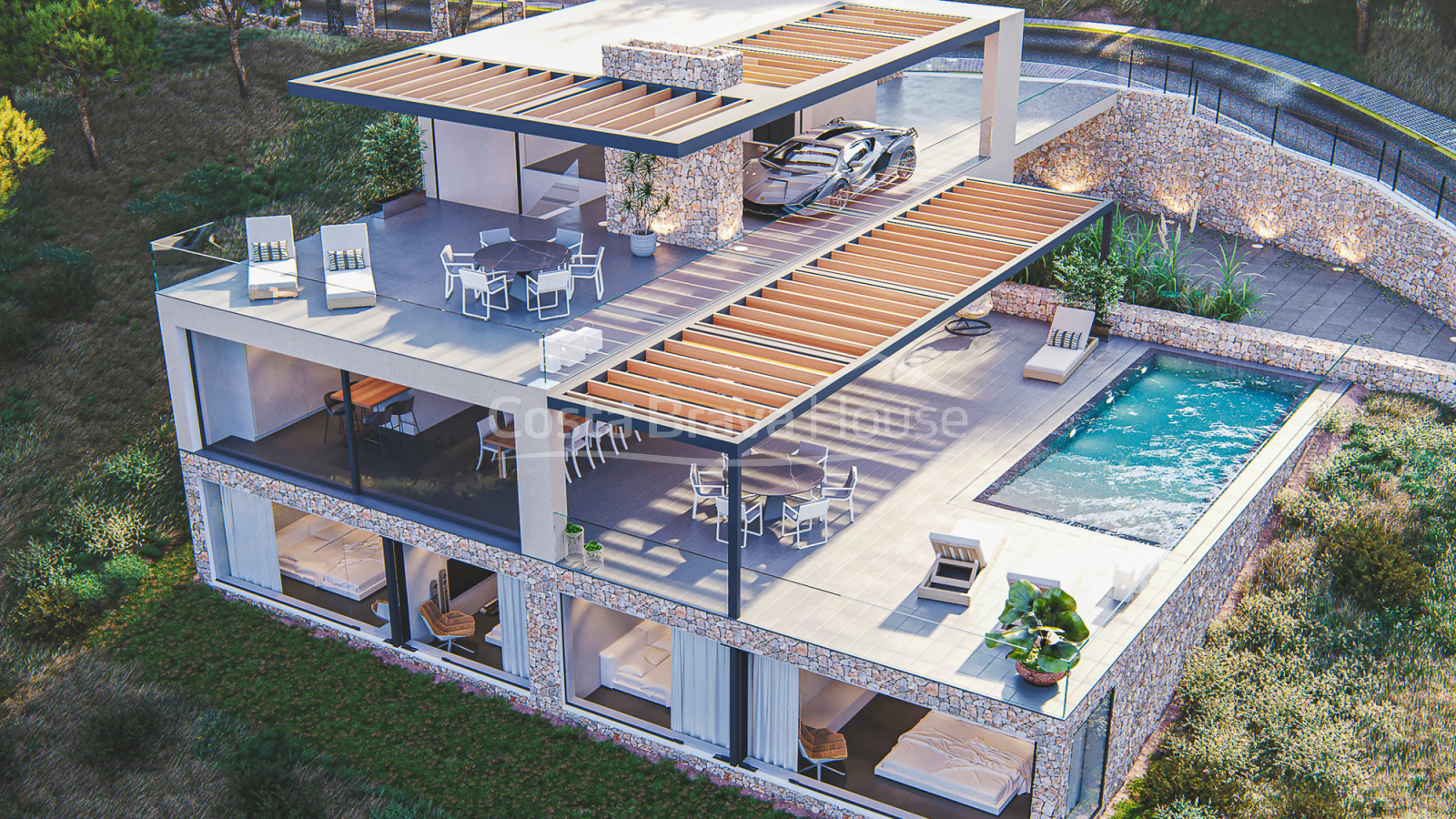 Casa de disseny de nova construcció a Tamariu