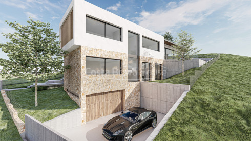 Moderna vila de luxe a Tamariu per estrenar amb jardí, piscina i garatge