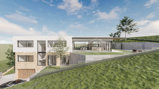 Nouvelle villa de luxe moderne à Tamariu avec jardin, piscine et garage