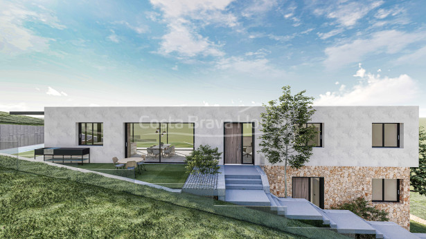 Brand new modern luxury villa in Tamariu with garden, pool and garage