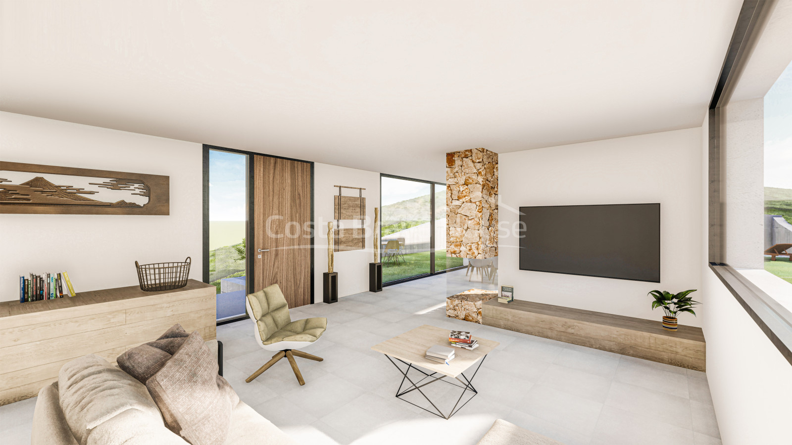 Brand new modern luxury villa in Tamariu with garden, pool and garage