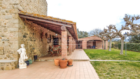 Restored masia in Llagostera near Costa Brava