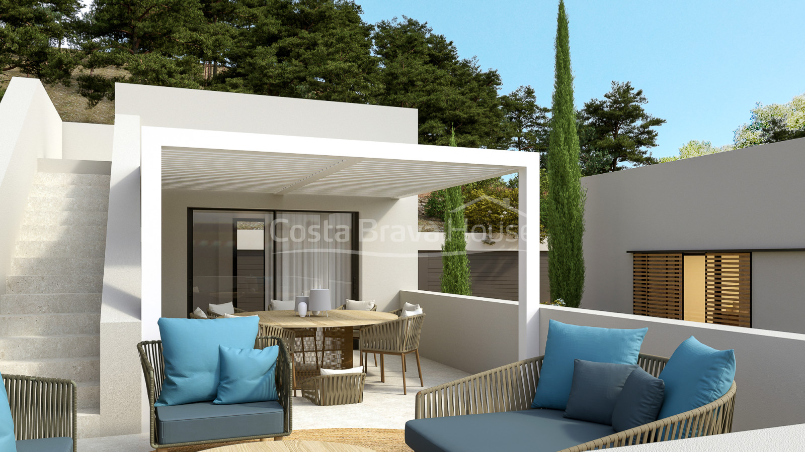 Casa de lujo de obra nueva con jardin y piscina en Begur