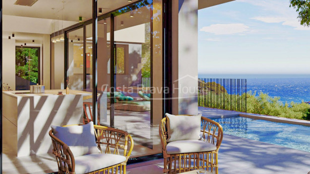 Moderna casa de lujo en Begur con vistas al mar y piscina