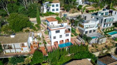 Casa mediterránea con vista mar en Begur Sa Riera