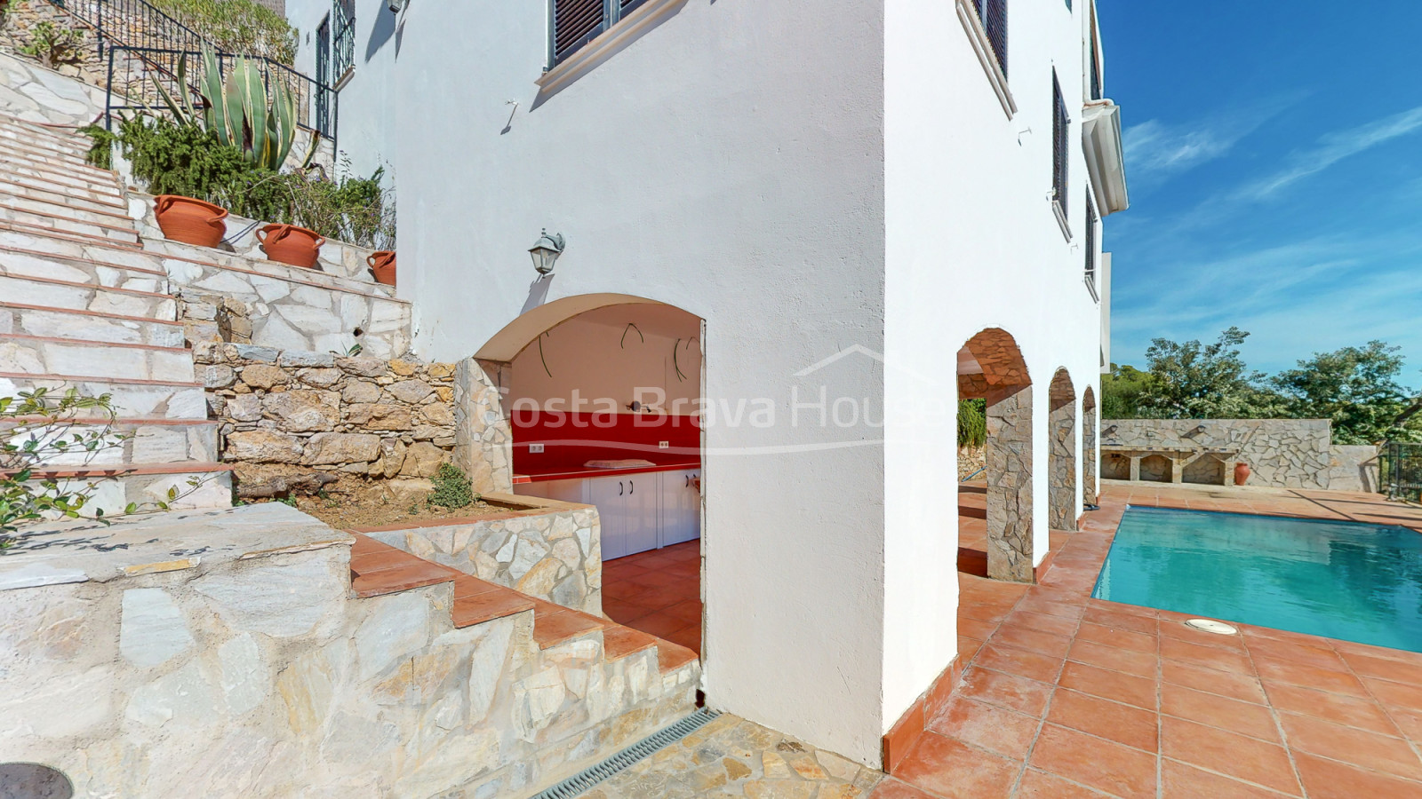 Maison méditerranéenne avec vue mer à Begur Sa Riera