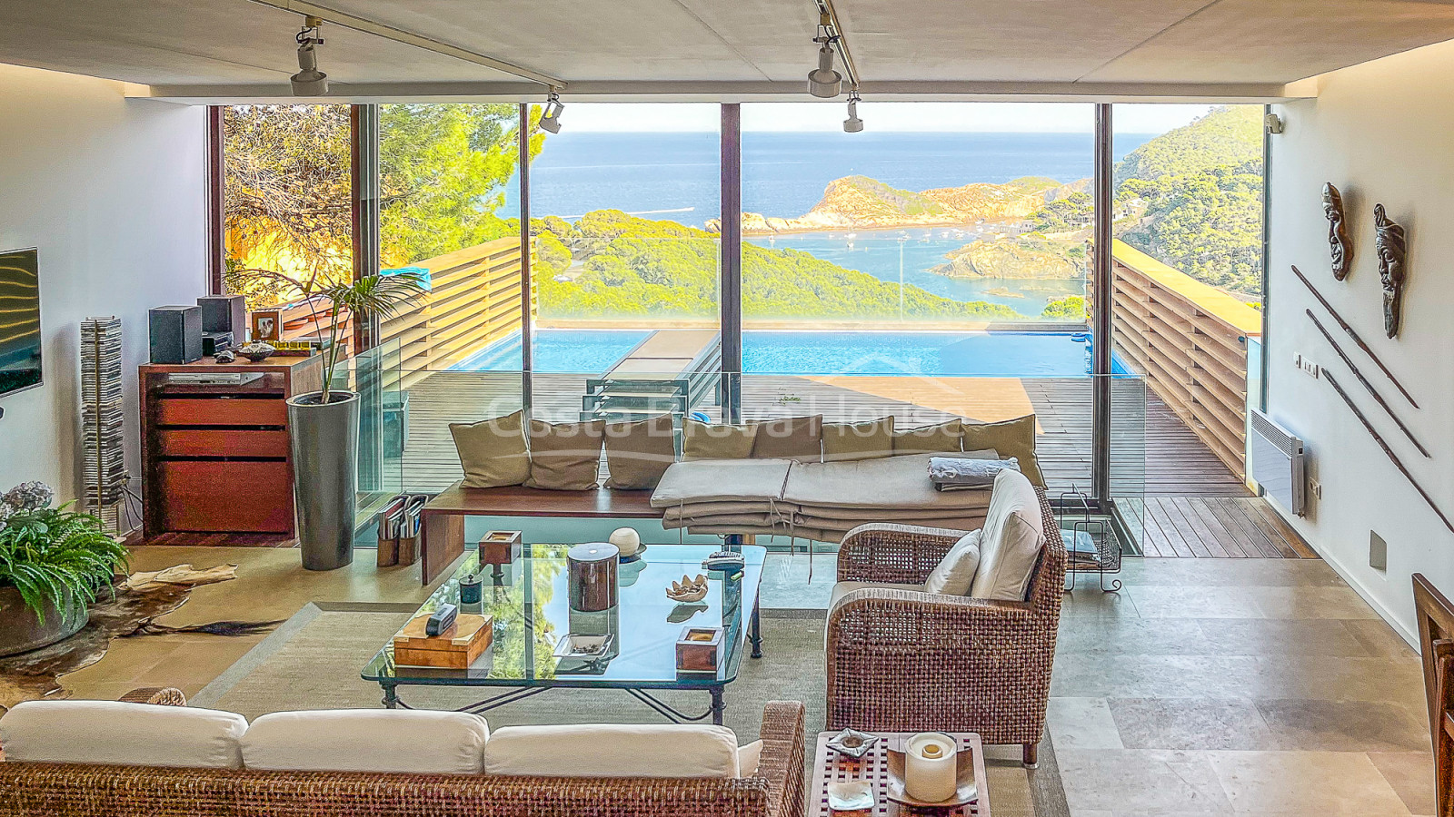 Casa de lujo en Aiguafreda, Begur con vistas al mar y piscina