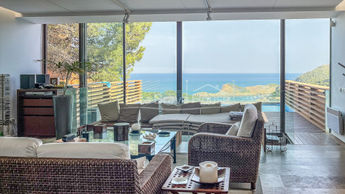 Casa de lujo en Aiguafreda, Begur con vistas al mar y piscina