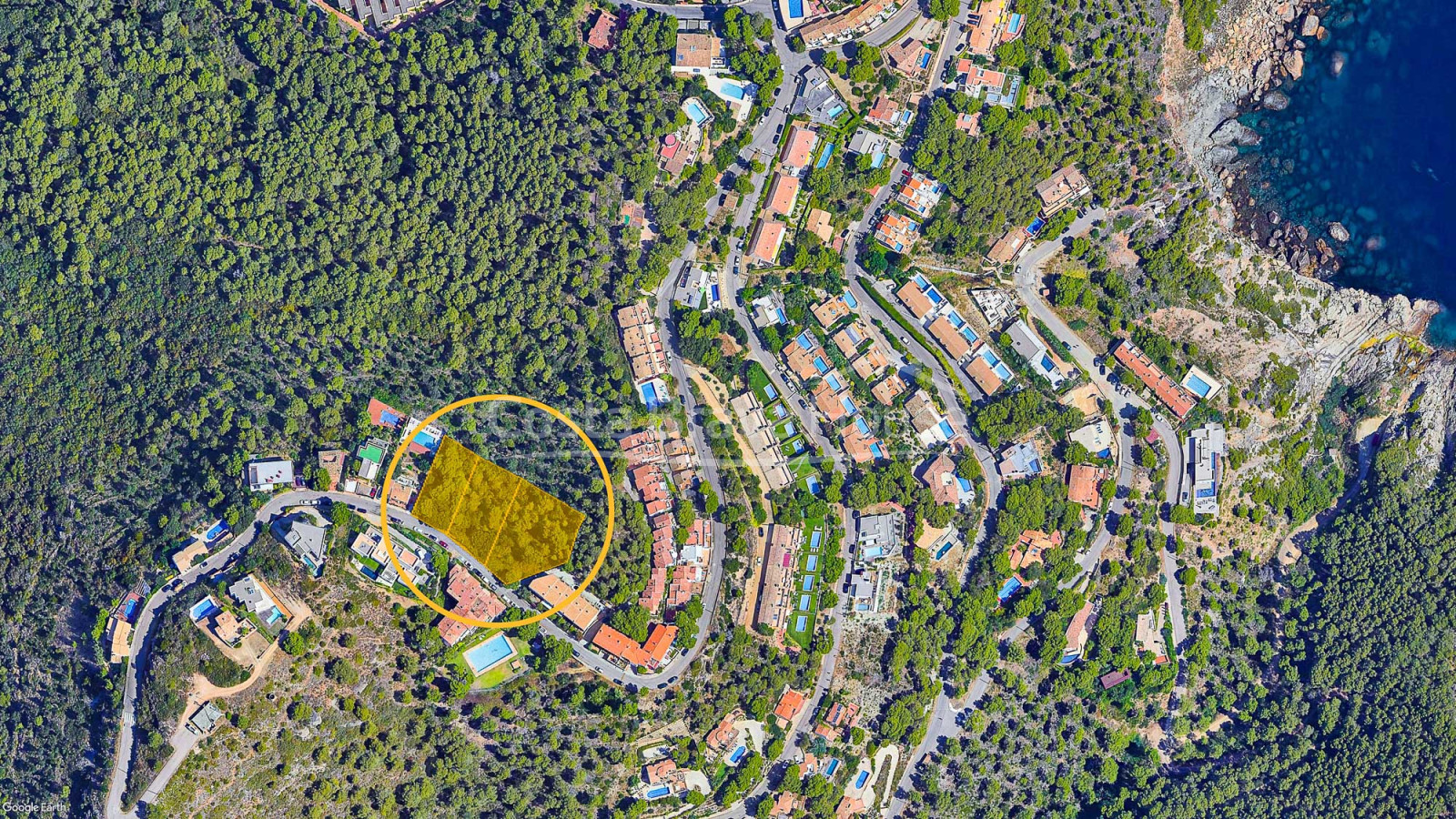 Perceel met zeezicht te koop in Begur La Borna