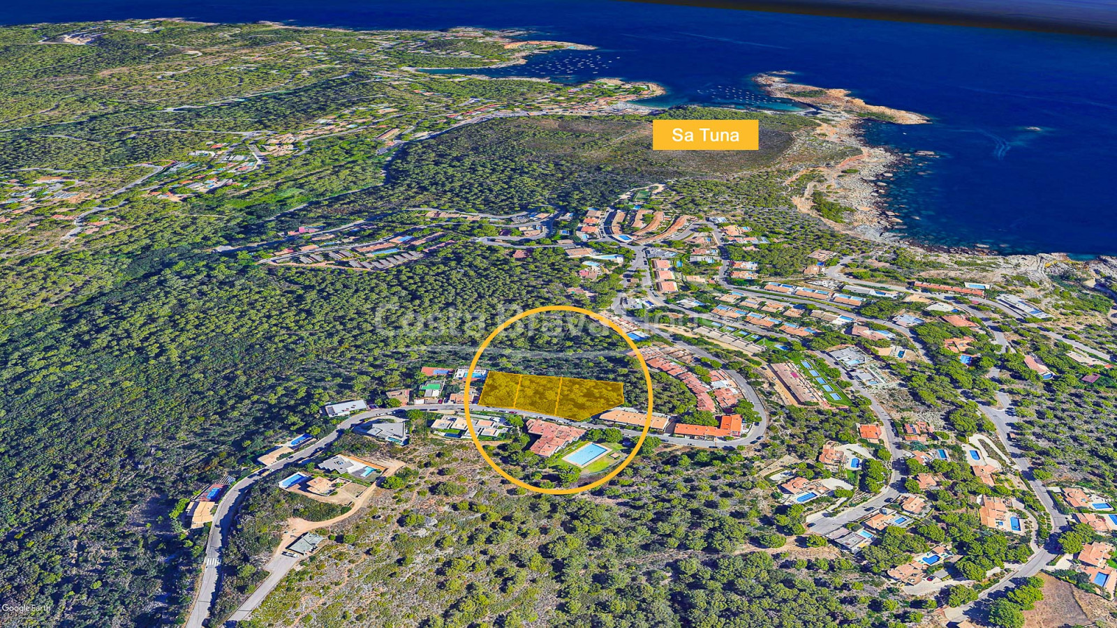 Terreno con vista mar en venta en Begur La Borna