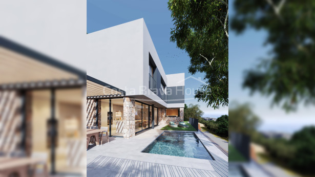 Moderna casa de lujo en Begur con vistas al mar y piscina