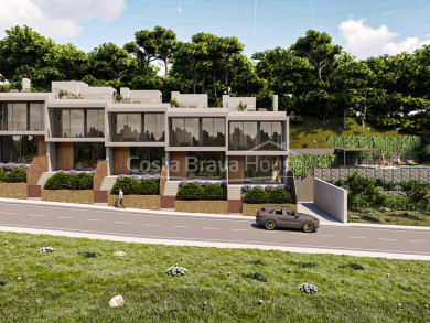 Promoció exclusiva de 5 cases adossades en venda amb vistes al mar a Sa Riera, Begur, Costa Brava