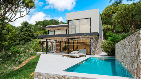 New villa with sea views for sale in Sa Riera, Begur